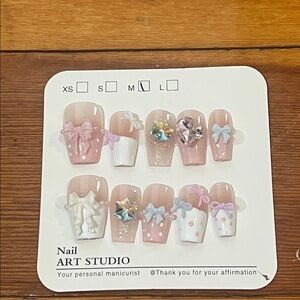Pink Nail Set Size M